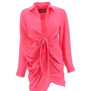 Jacquemus pink long sleeve dress